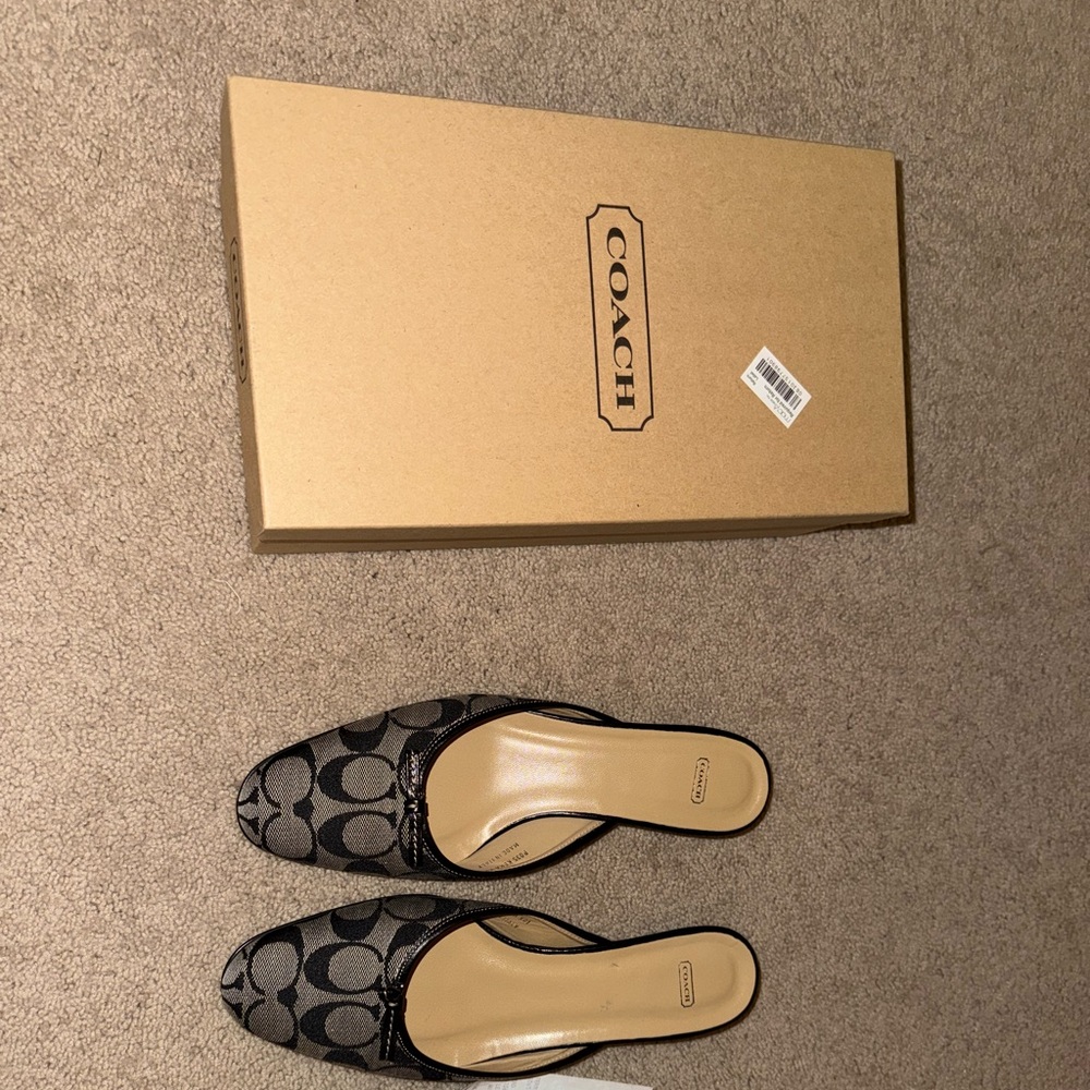 Coach Women's Black Slip-On Shoes